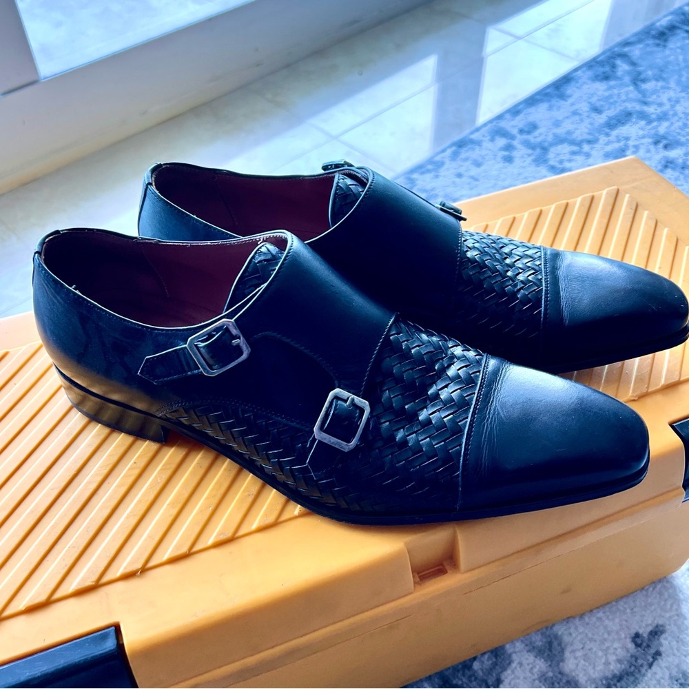 Donald Pliner Men's Black Leather Dress Shoes